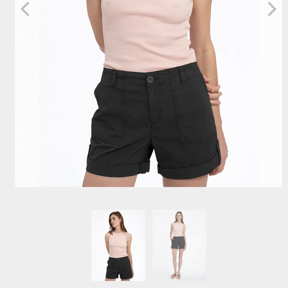 Sanctuary switch back cuffed lion shorts in black